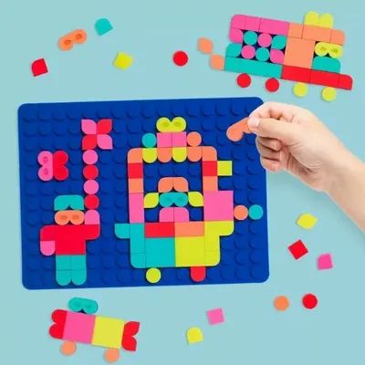 Jeux enfants - SILIPOP : Mosaïques à clipser - Mosaic Art - Bleu - SUPERPETIT