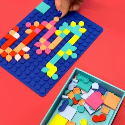 Jeux enfants - SILIPOP : Mosaïques à clipser - Mosaic Art - Bleu - SUPERPETIT