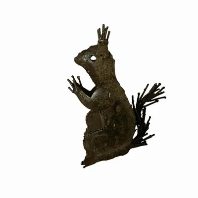 Outdoor decorative accessories - Recycled Metal Sculpture Squirrel 15cm - TERRE SAUVAGE