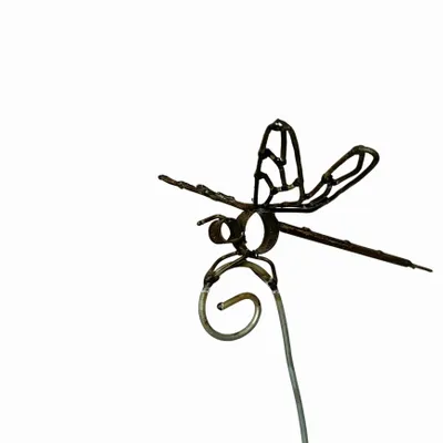 Outdoor decorative accessories - Dragonfly Garden Spike Openwork Wings Recycled Metal - TERRE SAUVAGE