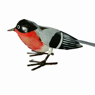 Outdoor decorative accessories - Recycled Metal Sculpture Eurasian Bullfinch 16x7cm - TERRE SAUVAGE