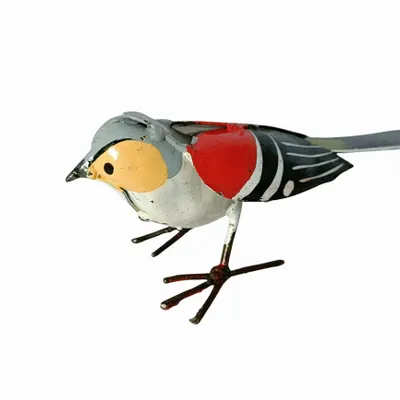 Outdoor decorative accessories - Finch Recycled Metal Sculpture 14x6.5cm - TERRE SAUVAGE