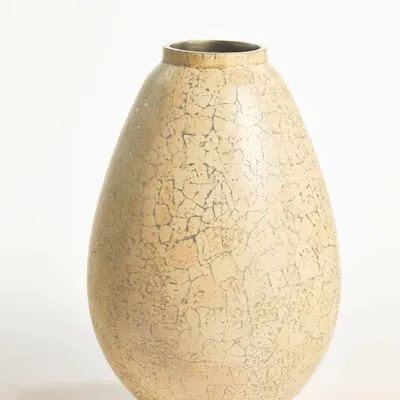Vases - Olla 01 Egg Ivory, Vase fait main, pièce de décoration d'intérieur - DV DESIGN