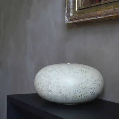 Objets de décoration - Sphere Egg Ivory, Vase fait main, pièce de décoration d'intérieur - DV DESIGN