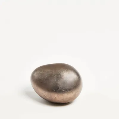 Design objects - Ova S Matt Silver, Handmade Sculpture Interior Design Piece - DV DESIGN