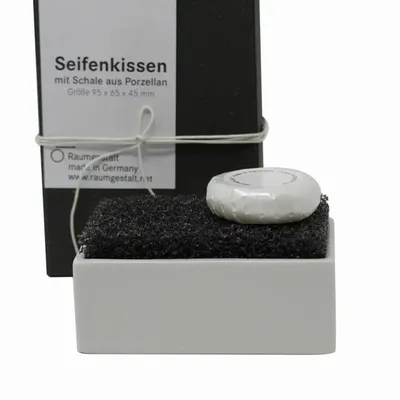 Design objects - Soapcushion with porcelain bowl - RAUMGESTALT