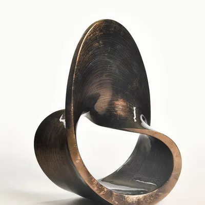 Design objects - Spiral Line Silver, Handmade Interior Design Sculpture - DV DESIGN