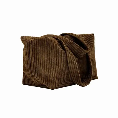 Sacs et cabas - Sac weekend en velours côtelé VOYAGE 46x30x26 cm - BED AND PHILOSOPHY