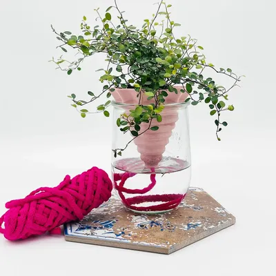 Vases - Pot en argile -NOMADE ROSE- design - auto-irrigant 3D - COMMON PLACE