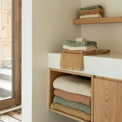 Bath towels - MIREILLE4 organic cotton bath sheet 130x180 cm - BED AND PHILOSOPHY