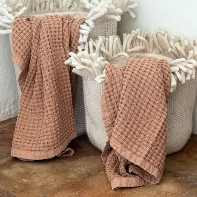Bath towels - MIREILLE2 organic cotton bath towel 50x70 cm - BED AND PHILOSOPHY