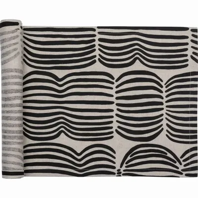 Kitchen utensils - Vilja Runner Halflinen Black 43x160 cm - PENTIK