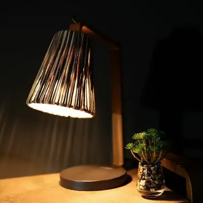 Table lamps - Metal Craft Table Lamp (Cotton Rope) - FORADA HOME & STYLE