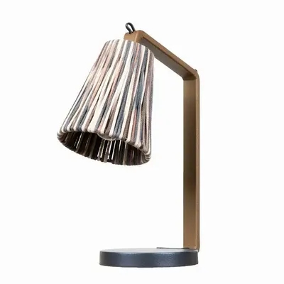 Lampes de table - Lampe de table artisanale en métal (corde en coton) - FORADA HOME & STYLE