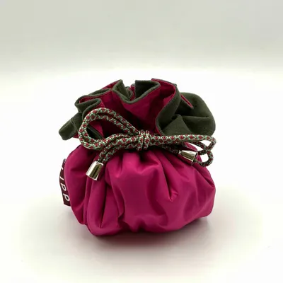 Gifts - Drawstring Jewelry Bag Fuchsia/Olive - LIPP