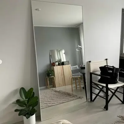 Mirrors - Extra Large Full Length Mirror With White Frame (130x220cm) - SCANDINAVIAN GLASSFACTORY