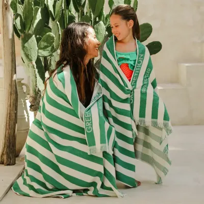 Linens - Delmor Lime Beach Towel 100x180 - GREEN PETITION