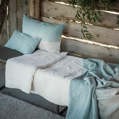 Fabric cushions - TAICHI Dip & Dye cotton cushion cover 25x40 cm - BED AND PHILOSOPHY