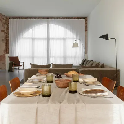 Table cloths - Dip & Dye TAFFY cotton tablecloth 200x350cm - BED AND PHILOSOPHY