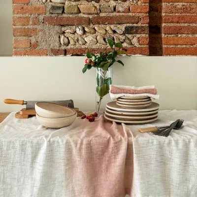 Nappes - Nappe en coton Dip & Dye TAFFY 200x350 cm - BED AND PHILOSOPHY