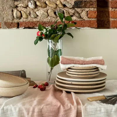 Serviettes - Paire de serviettes de table en coton Dip & Dye TATIN 45x45 cm - BED AND PHILOSOPHY
