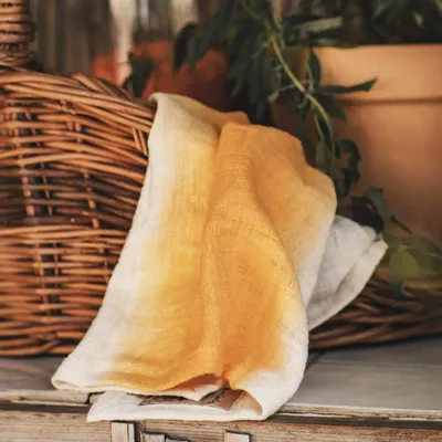 Napkins - Pair of Dip & Dye TATIN cotton napkins 45x45 cm - BED AND PHILOSOPHY