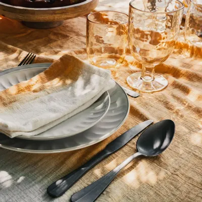 Table cloths - TANDORI Dip & Dye cotton mini tablecloth 100x100 cm - BED AND PHILOSOPHY