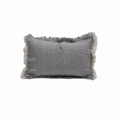 Fabric cushions - GALET double linen gauze cushion cover 40x60cm - BED AND PHILOSOPHY