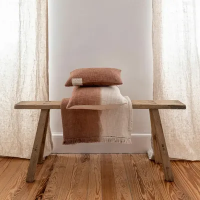 Fabric cushions - Dip & Dye TALC cotton cushion cover 40x60 cm - BED AND PHILOSOPHY