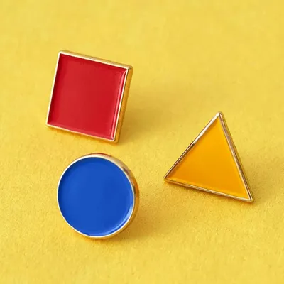 Broches - Ensemble de 3 épingles de forme basique dans les couleurs primaires du - PINPINPIN.IT