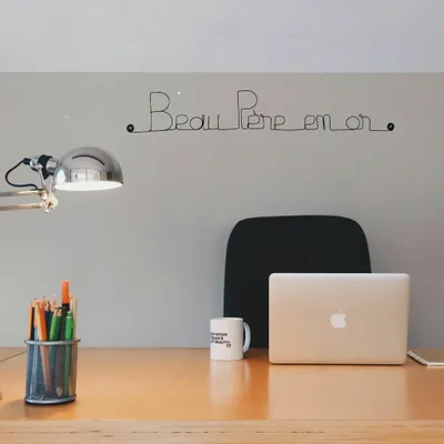 Other wall decoration - Golden Father-in-law Wire Wall Decoration - BIJOUX DE MUR