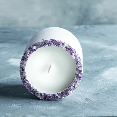 Bougies - Bougie à la lavande et aux pierres précieuses - ESTI LIVING