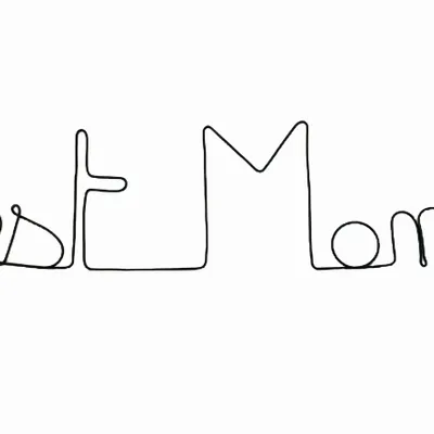 Cadeaux - Décoration Murale en Fil de Fer " Best Mom ! " - cadeau Fête des Mères - BIJOUX DE MUR