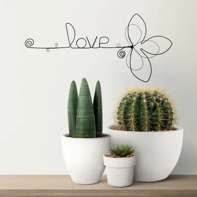 Other wall decoration - Fleur de Lys - "Love" - ​​Wire wall decoration - BIJOUX DE MUR