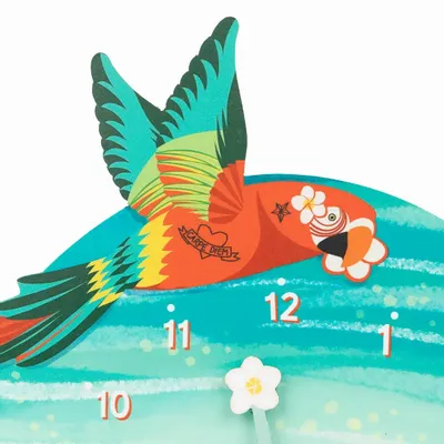 Horloges - Horloge temps Perroquet Coco - LES RITOURNAILES