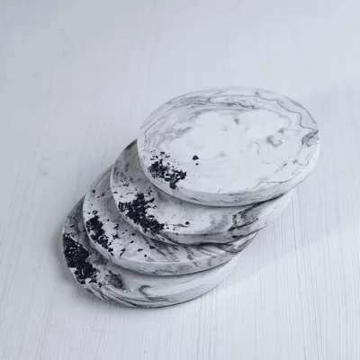 Cosmétiques - Black Rose - Ensemble de sous-verres en cristal - ESTI LIVING