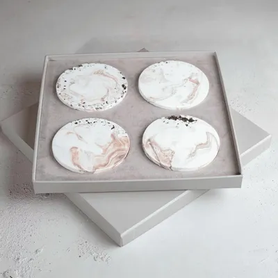 Cosmétiques - Caramel - Ensemble de sous-verres en cristal - ESTI LIVING