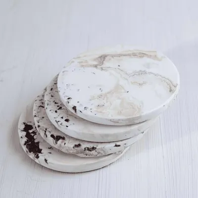 Cosmétiques - Caramel - Ensemble de sous-verres en cristal - ESTI LIVING