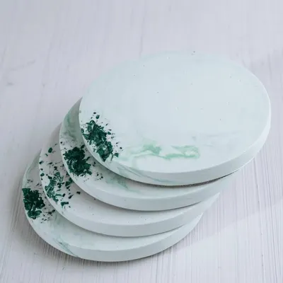 Cosmétiques - Mystic Green - Set de Sous-verres en Cristal - ESTI LIVING