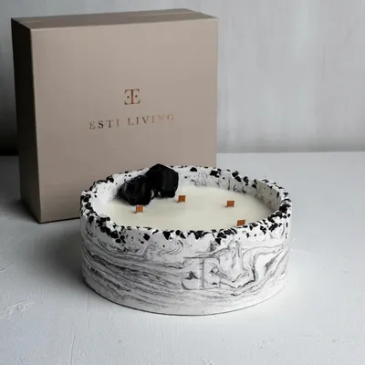 Candles - Black Rose - Luna Gemstone Candle - ESTI LIVING