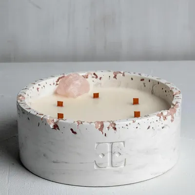 Bougies - Silver Glow - Bougie Luna en Pierre Gemme - ESTI LIVING