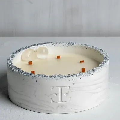 Bougies - Silver Muse - Bougie Luna en Pierre Gemme - ESTI LIVING