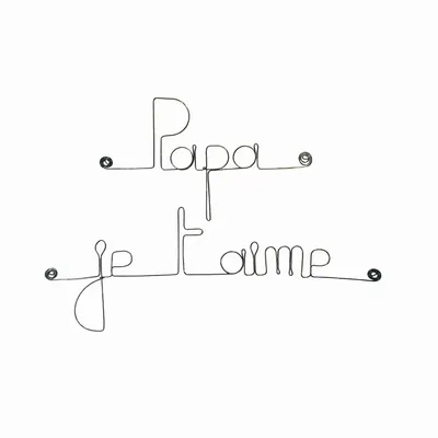 Other wall decoration - Father's Day\” Dad I love you\” - in Wire - BIJOUX DE MUR