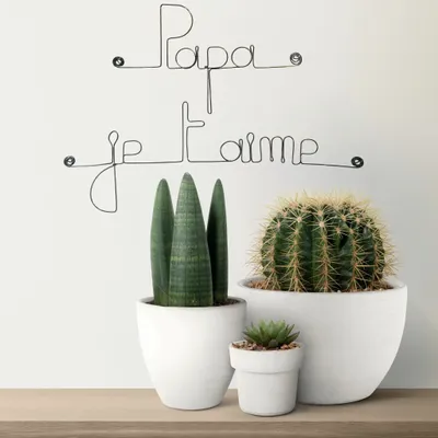Other wall decoration - Father's Day\” Dad I love you\” - in Wire - BIJOUX DE MUR