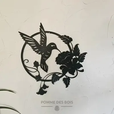 Paintings - Painting - Flower Hummingbird - POMME DES BOIS