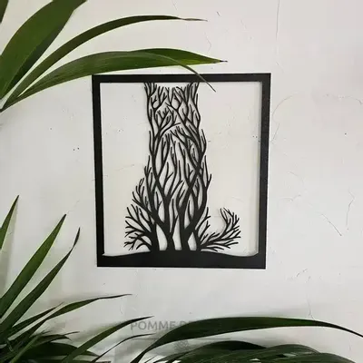 Tableaux - Tableau - Chat Arbre - POMME DES BOIS