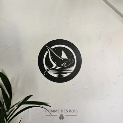 Tableaux - Tableau - Raie Manta Ronde - POMME DES BOIS