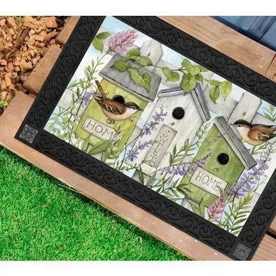 Decorative objects - birdhouse vine doormat. - KARENA INTERNATIONAL