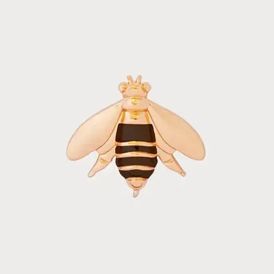 Bijoux - bijou broche CLAP - MAYA GOLD & BLACK l'abeille dorée et noire - CLAP PARIS
