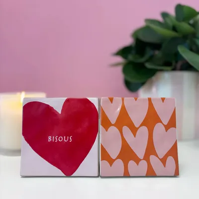 Cadeaux - Carreau illustré bisous - AND NOOK